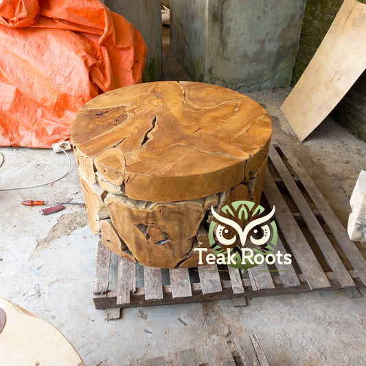 Puzzle Teak Root Coffee Table Diameter 100cm